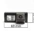 CCD штатная камера заднего вида с динамической разметкой AVIS Electronics AVS326CPR для TOYOTA LAND CRUISER 100 / LAND CRUISER PRADO 120 (в комплектации без запасного колеса на задней двери) (#094)