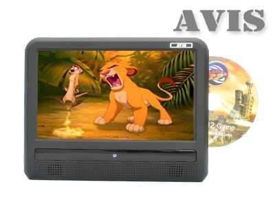 Навесной монитор на подголовник AVIS AVS0933T 9" c DVD (черный)