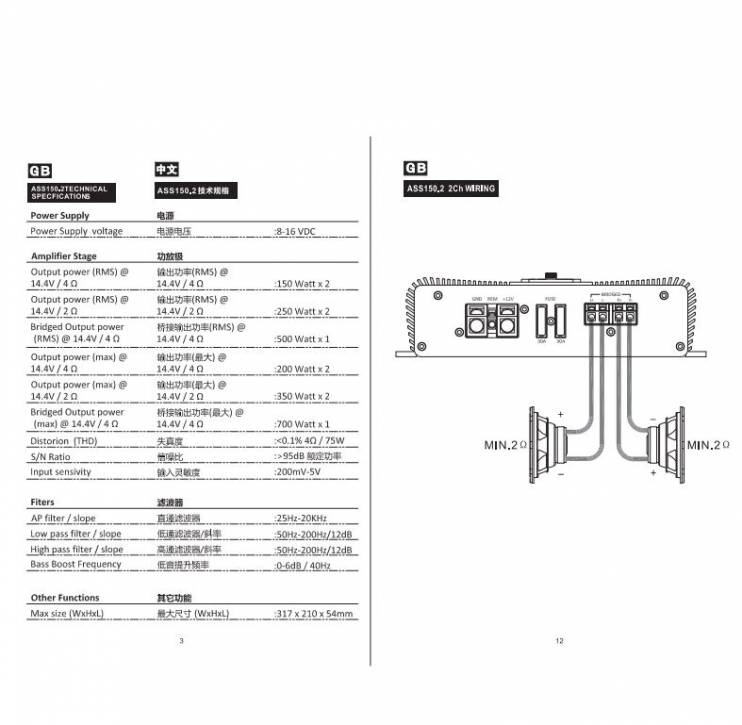 AUDIO SYSTEM (Italy) ASS150.2